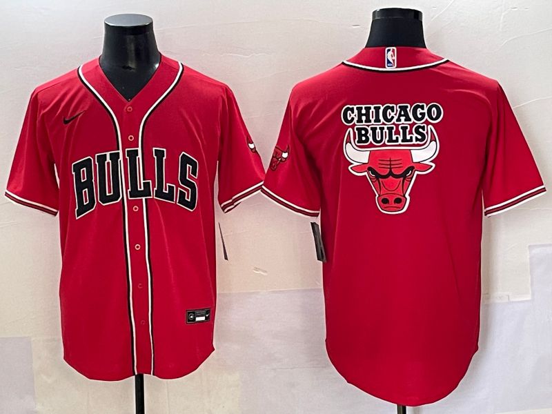 Men 2025 Chicago Bulls Blank Red Joint Name Nike NBA Jersey style 8